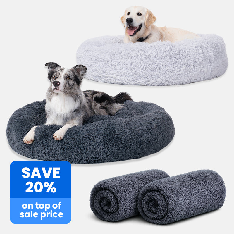 2x Calming Dog Beds + 2x Covers (20% Off)